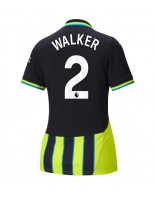 Manchester City Kyle Walker #2 Vieraspaita Naisten 2024-25 Lyhythihainen